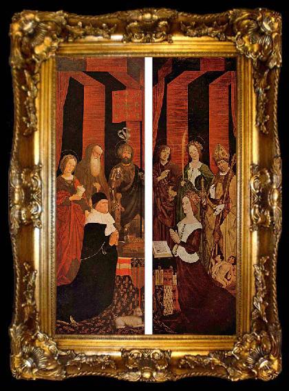 framed  Nicolas Froment Portrat des Konig Rene von Anjou und seiner Gemahlin Jeanne de Laval, ta009-2